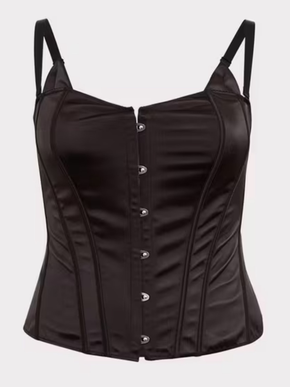 NWT Torrid Black Cat Satin Corset Hook Front Bustier 2X Halloween Cosplay